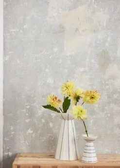 onomao Vase Keramik handbemalt blau New