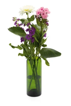 Q de bouteille Vase Weinflasche Smaragdgrün Clearance