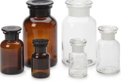 Sklarny Moravia Vorratsflasche mit Glasstopfen Braun