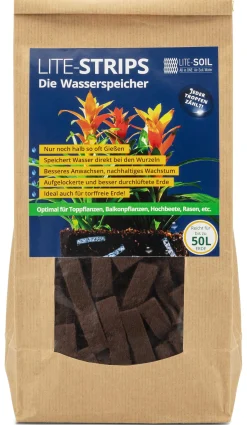 Lite-Soil Wasserspeicher für Pflanzen aus Zellulosestreifen New