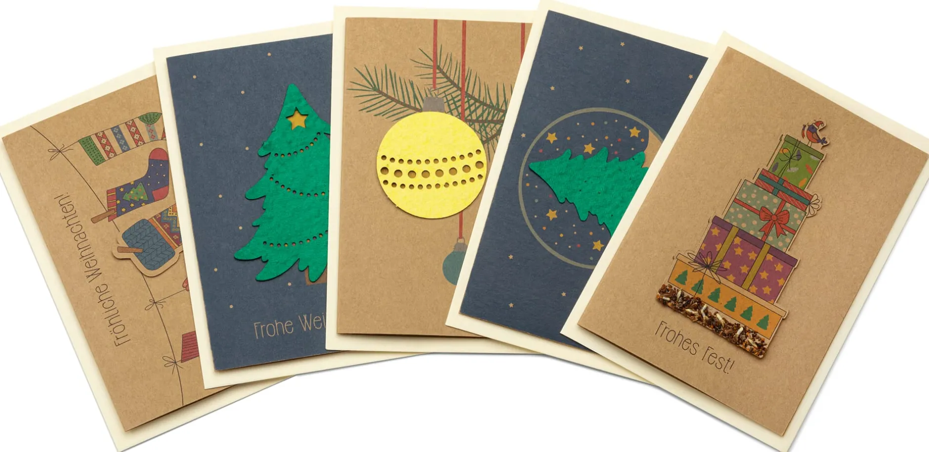 Die Stadtgärtner Weihnachtskarten mit Wildblumensamen Online