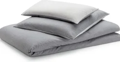 elegante Wendebettbezug Sommerflanell Grau Discount