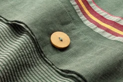 Manufactum Wendekopfkissenbezug gestreift Grün