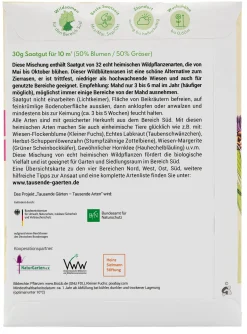 Tausende Gärten – Tausende Arten Wildblumenrasen gebietsheimisch