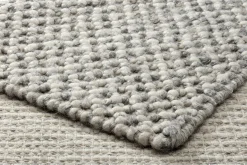 Finarte (India) Oy Wollteppich meliert Hellgrau Discount