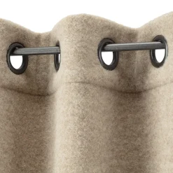 Gebrüder Mehler Wärmeschutzvorhang Wollfries Beige New