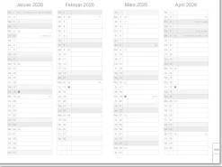 X47 Monatskalender 2026 Clearance