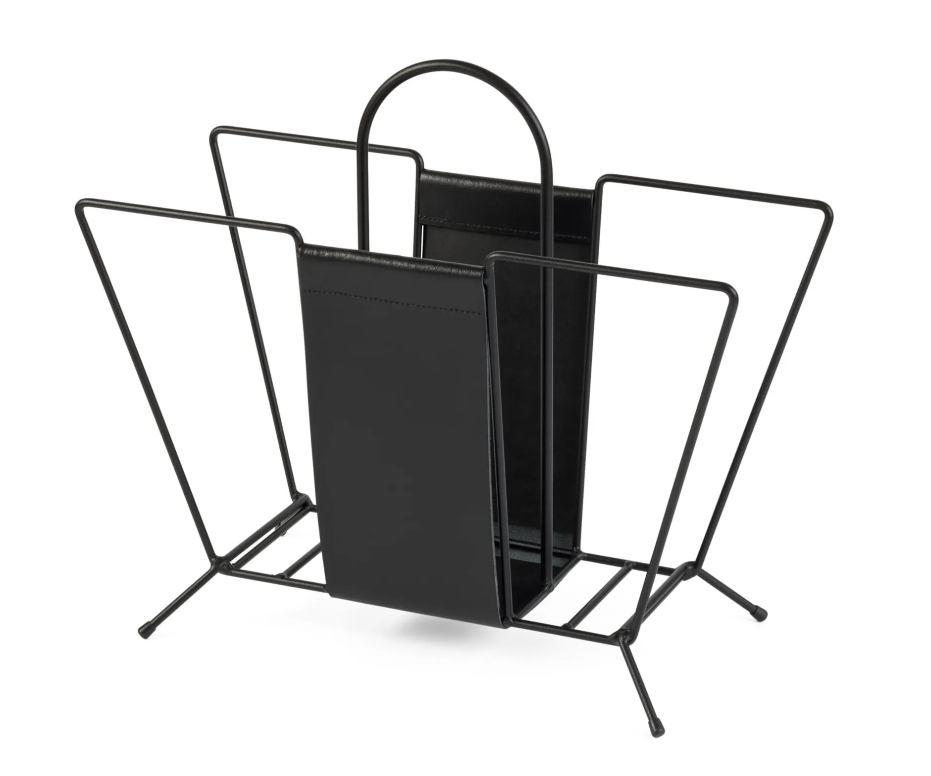 Maze Interior Zeitungsträger Stahldraht Schwarz