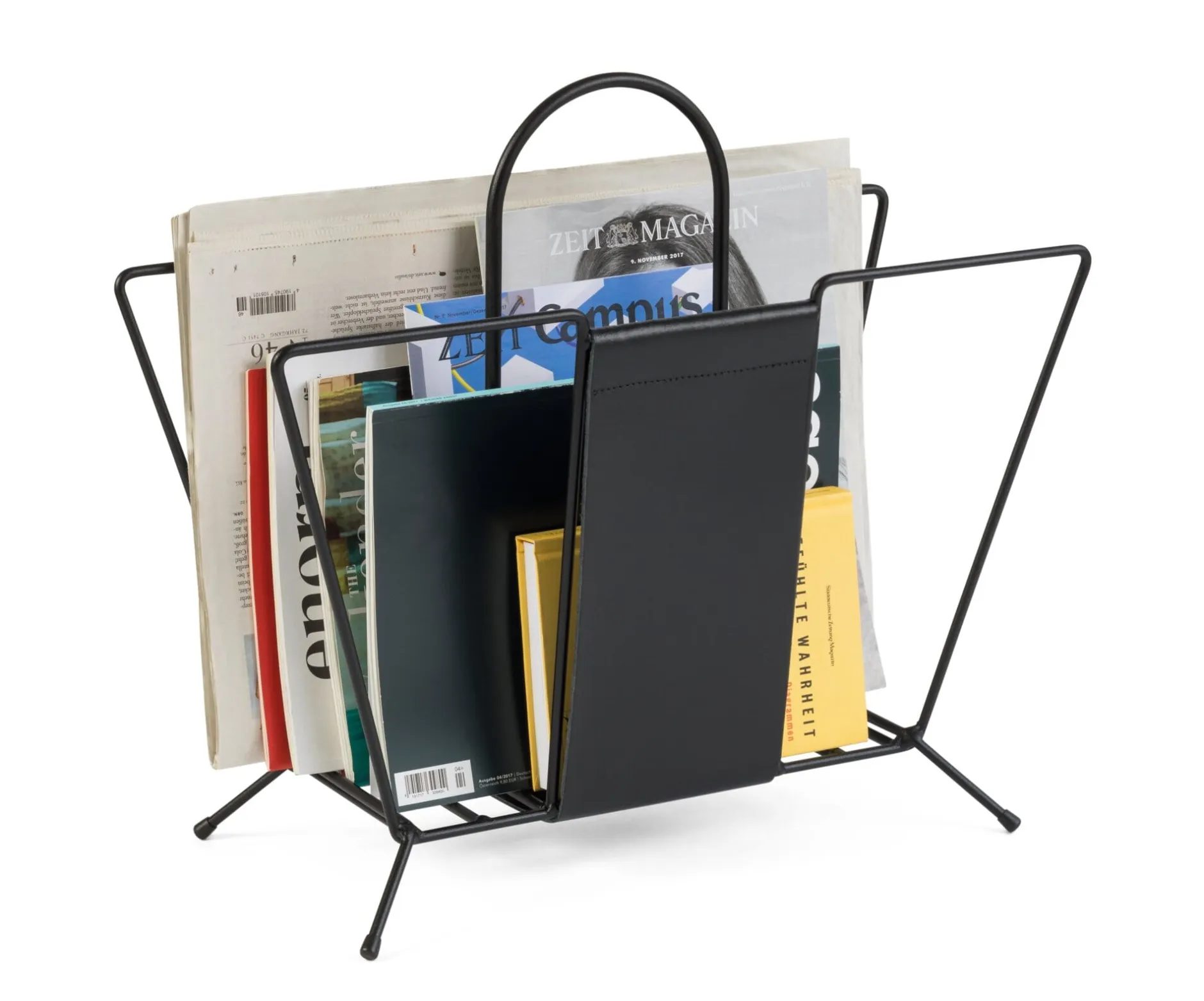 Maze Interior Zeitungsträger Stahldraht Schwarz