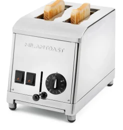 Milantoast Zweischacht-Toaster Edelstahl Clearance