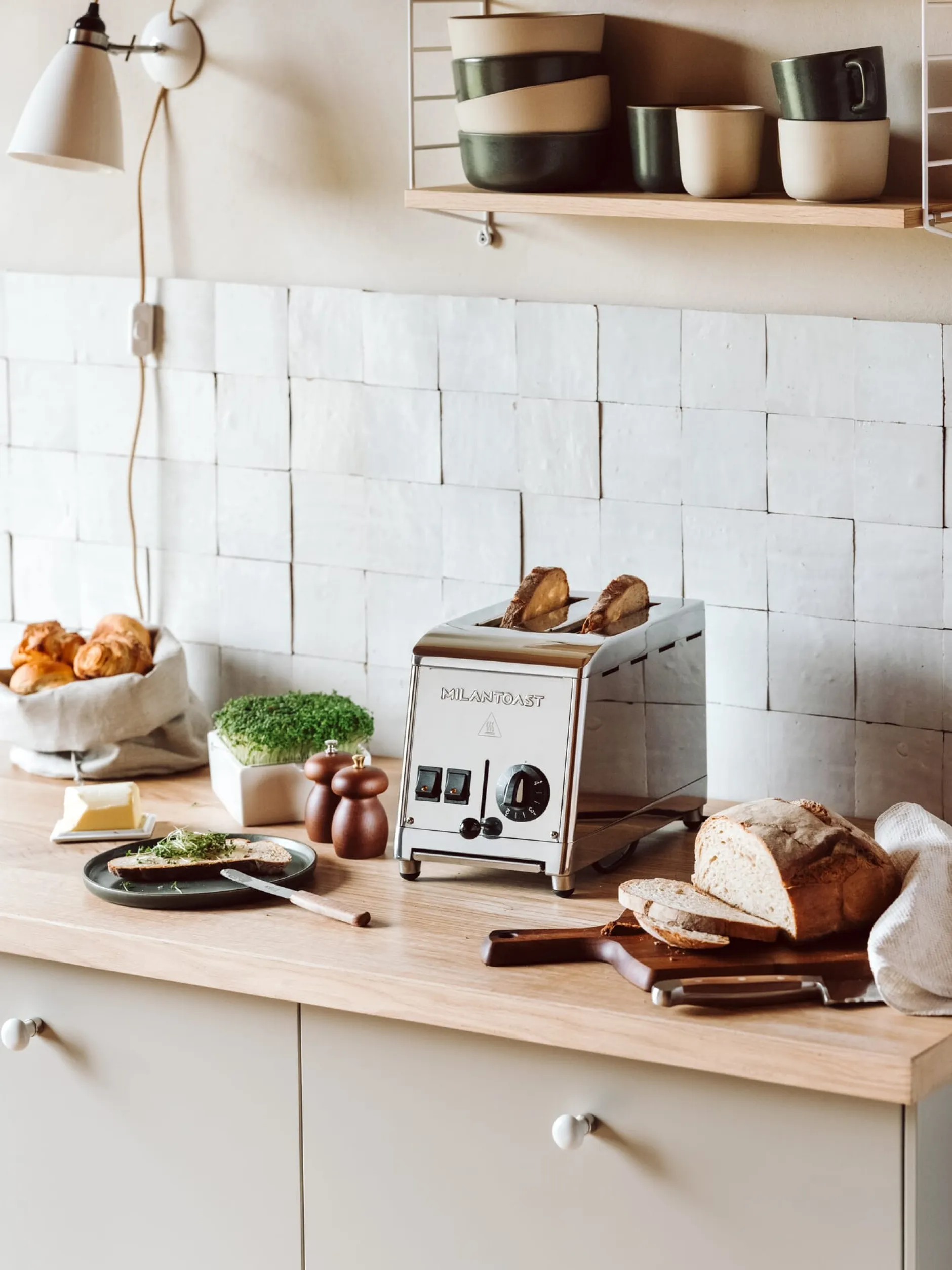 Milantoast Zweischacht-Toaster Edelstahl Clearance